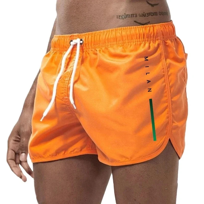 2026 New Men's Beach Printed Shorts, Summer Fashion Men's Casual Sports Running Shorts