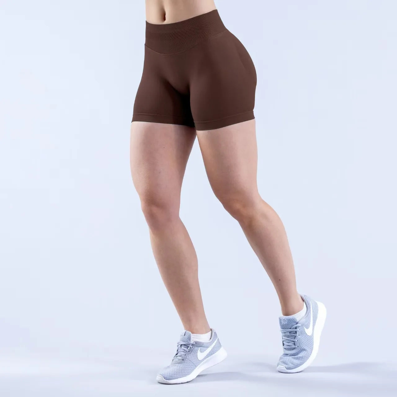 Women High Waist Yoga Shorts Peach Butt Lift Seamless Gym Shorts High Stretch Anti-Chafing Workout Running Biker Shorts