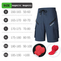 WOSAWE Summer MTB Shorts with Inner Sponge Padded Casual Bicycle Shorts Quick-drying Mountain Bike Short Pant Cycling Shorts