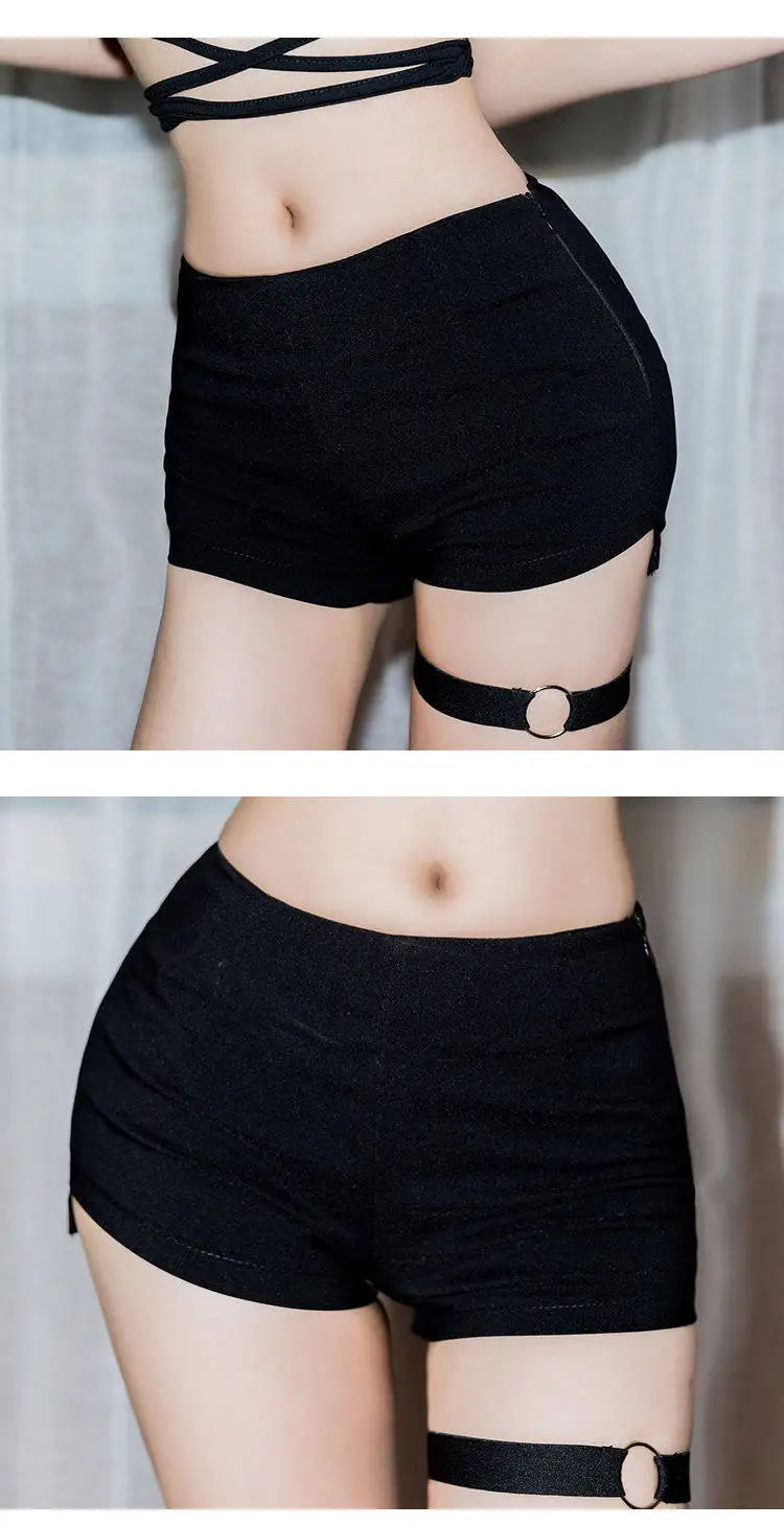 Shorts Women Bandage Skinny Hotsweet Solid Dancer High Waist Chic Korean Style Sexy Tender New All-match Fashion Harajuku Summer