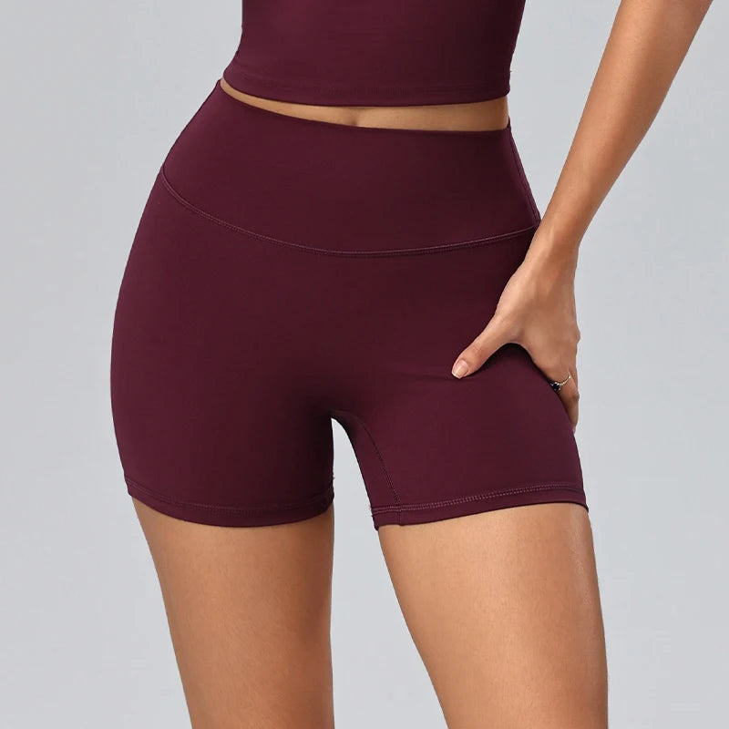 Hearuisavy Women's Sports Shorts High Waist Cycling Running Workout Pants Breathable Quick Drying Yoga Gym Fitness Pants Female