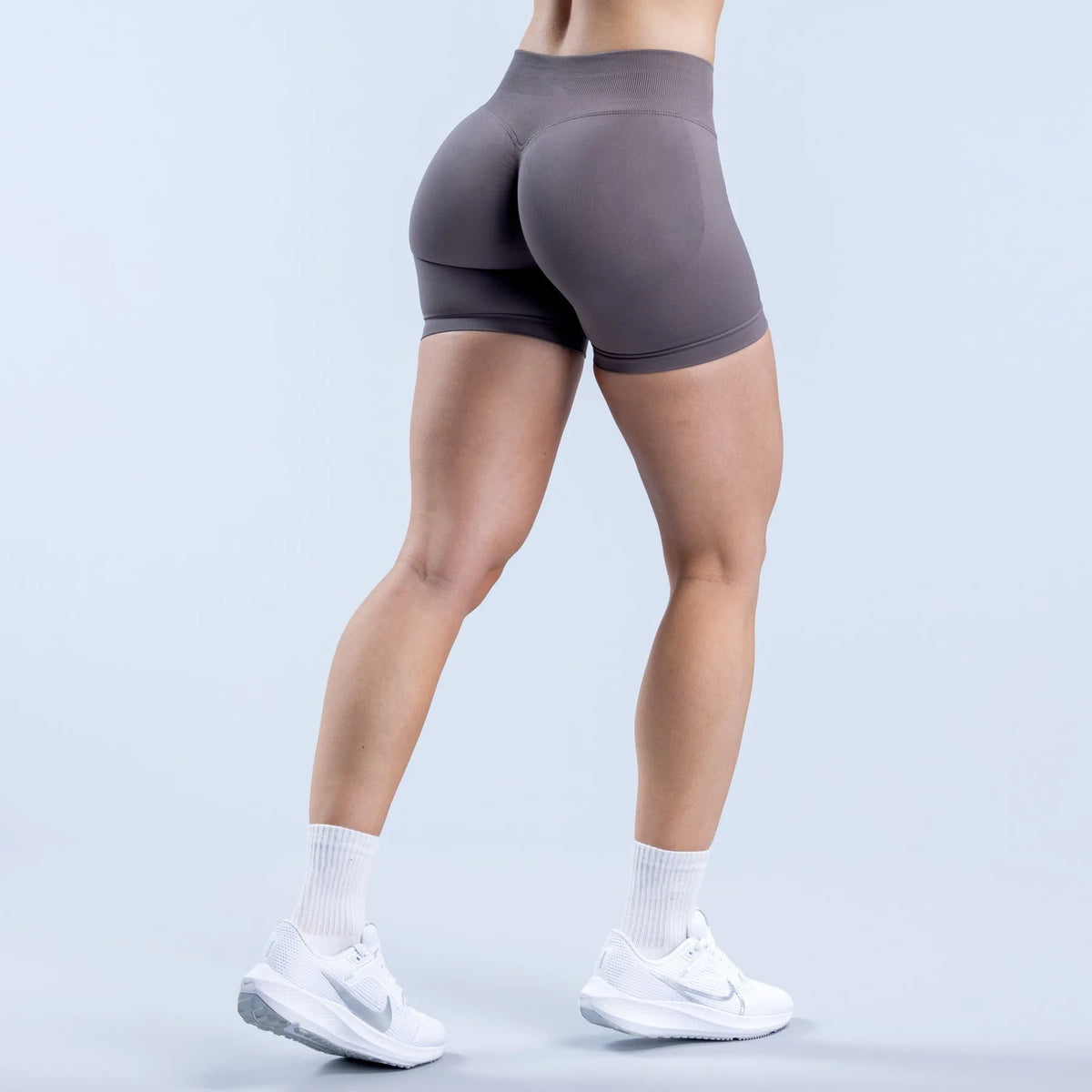 Women High Waist Yoga Shorts Peach Butt Lift Seamless Gym Shorts High Stretch Anti-Chafing Workout Running Biker Shorts