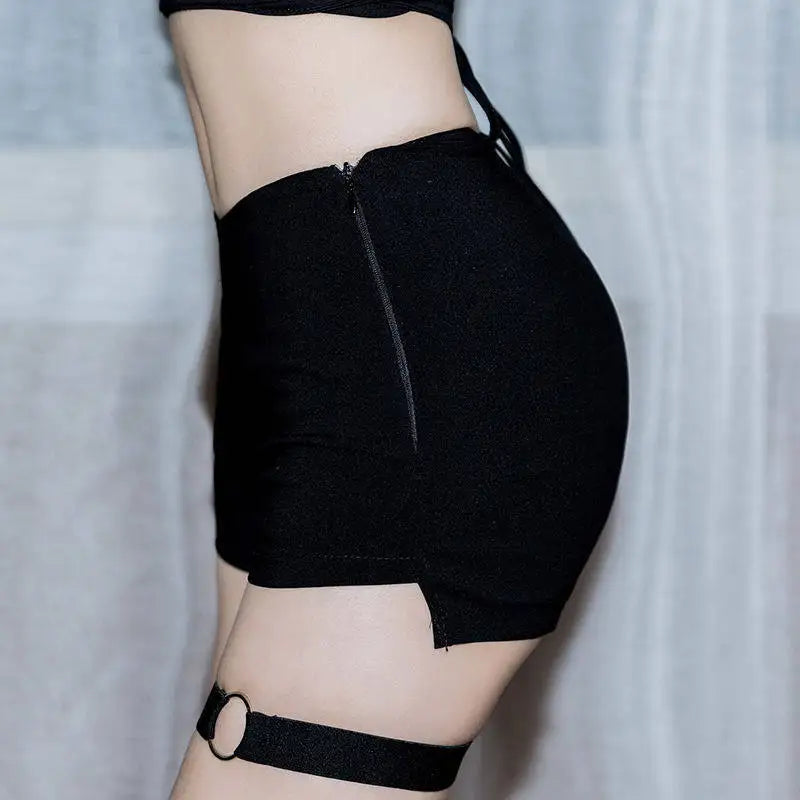 Shorts Women Bandage Skinny Hotsweet Solid Dancer High Waist Chic Korean Style Sexy Tender New All-match Fashion Harajuku Summer