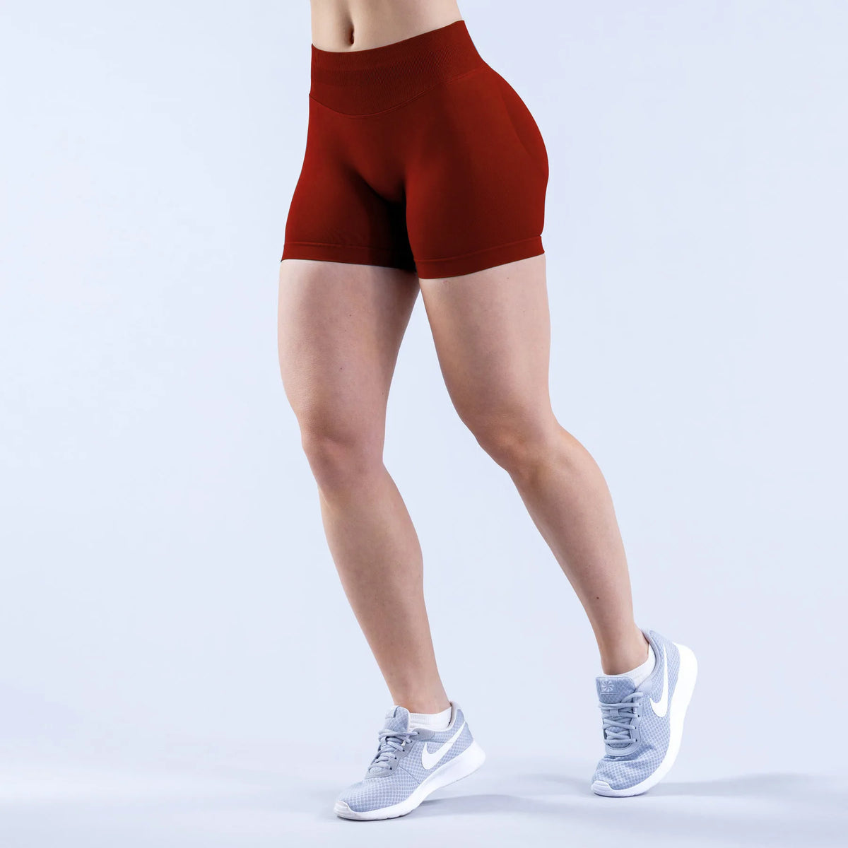 Women High Waist Yoga Shorts Peach Butt Lift Seamless Gym Shorts High Stretch Anti-Chafing Workout Running Biker Shorts