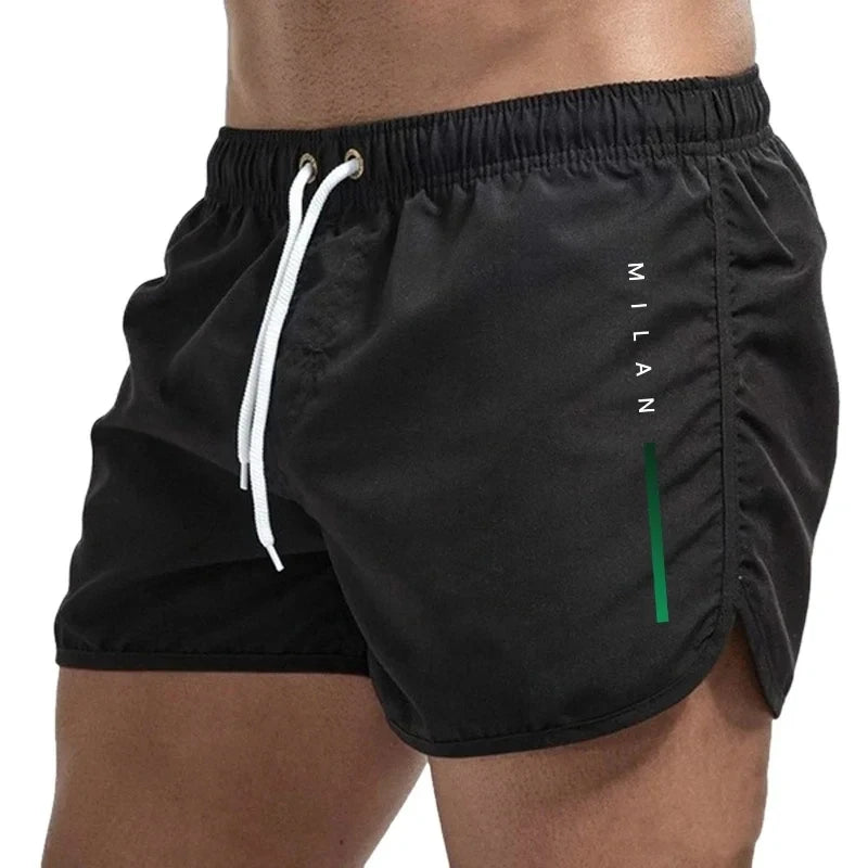 2026 New Men's Beach Printed Shorts, Summer Fashion Men's Casual Sports Running Shorts