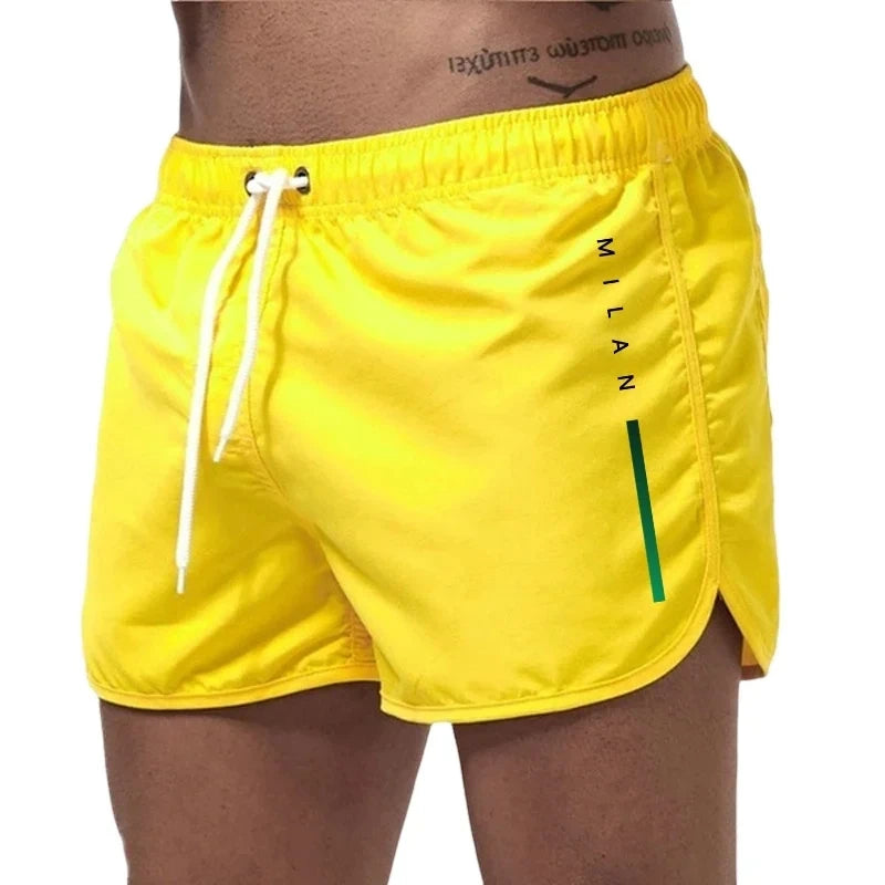2026 New Men's Beach Printed Shorts, Summer Fashion Men's Casual Sports Running Shorts